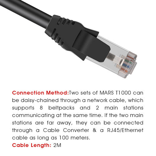 Hollyland Mars T1000. Sistema de Intercom con 4 auriculares inalámbricos y hub.