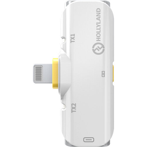 Hollyland Lark C1 Micrófono Lavalier inalámbrico para iPhone DUO  (Color blanco)