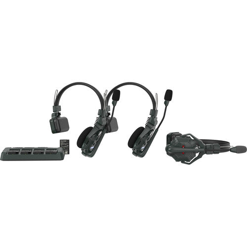 Sistema de intercomunicación inalámbrico Hollyland Solidcom C1 con 3 auriculares inalámbricos
