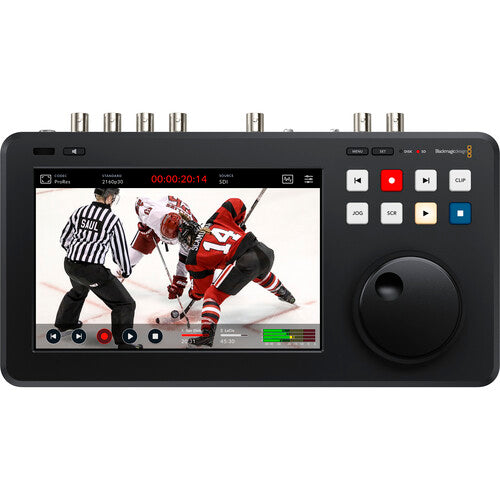 Blackmagic HyperDeck Shuttle 4K Pro – Grabador de Escritorio 4K con SSD 2TB, HDR y Teleprompter