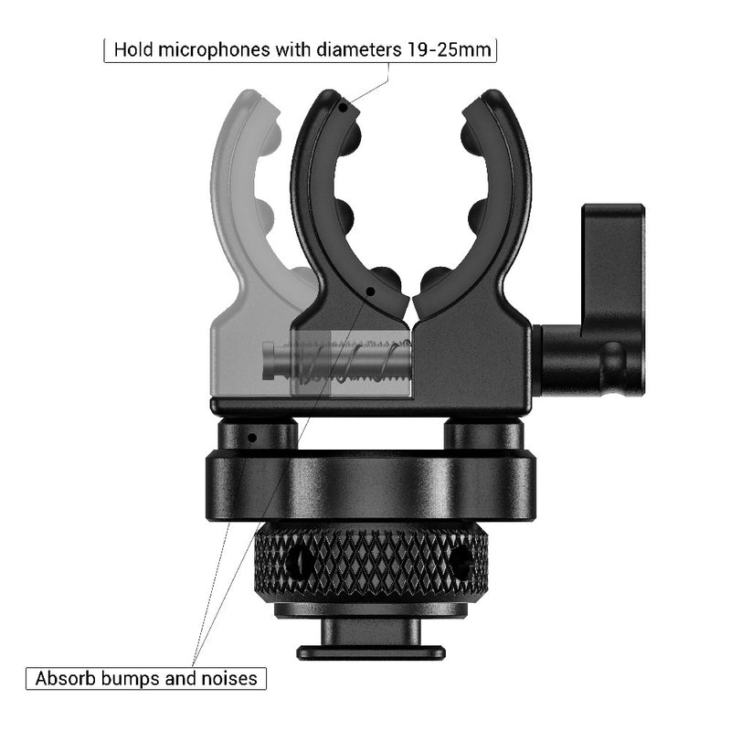 Soporte Micrófono y Clip de Micrófonos con Adaptador de Cold Shoe - SmallRig BSM2352