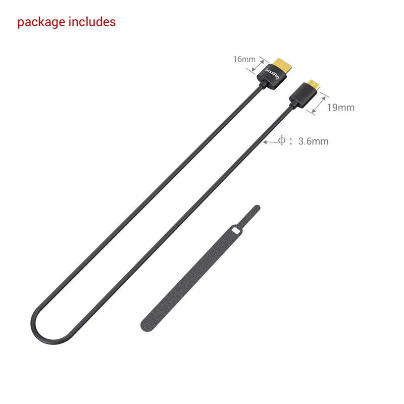 Cable HDMI a MINI HDMI Ultra Slim 4K – SMALLRIG 3041 (55cm)