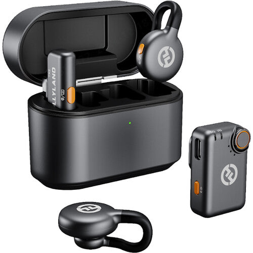 Hollyland LARK M2S Mini Combo - Sistema de Micrófono Inalámbrico para Cámaras y Dispositivos Móviles (2.4 GHz)