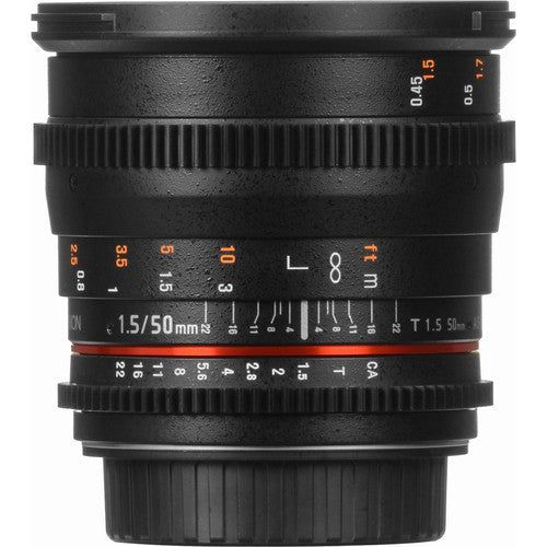 50mm T1.5 Cine DS Lens for MTF