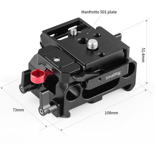 Placa base para BMPCC 6K y 4K compatible con SmallRig 501PL