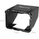 Jaula con Sun Hood y la abrazadera HDMI para  Blackmagic Design Video Assist 5" 12G-SDI / HDMI