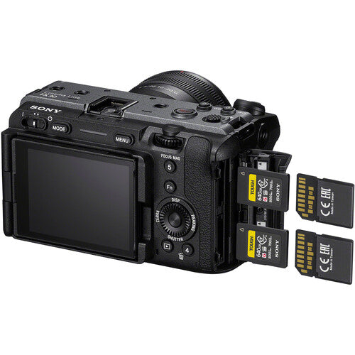 Cámara de cine digital Sony FX30 con unidad de asa XLR